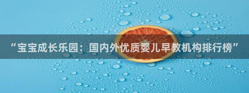 威九国际免费：“宝宝成长乐园：国内外优质婴儿早教机构排行榜”