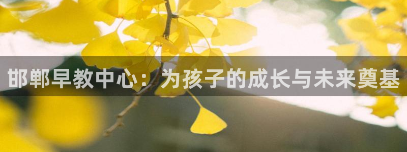 威九国际APP：邯郸早教中心：为孩子的成长与未来奠基