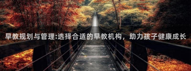 威九国际网站入口地址：早教规划与管理:选择合适的早教机构，助力孩子健康成长