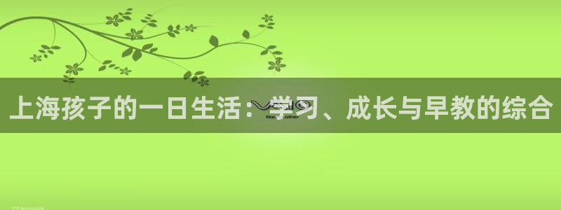 威九国际网站链接：上海孩子的一日生活：学习、成长与早教的综合