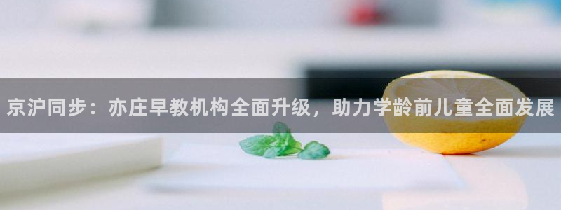威九国际官方入口官网：京沪同步：亦庄早教机构全面升级，助力学龄前儿童全面发展