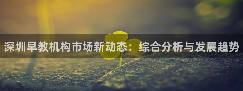 威九国际旗下艺人：深圳早教机构市场新动态：综合分析与发展趋势