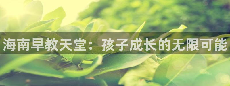 威九国际小广告：海南早教天堂：孩子成长的无限可能